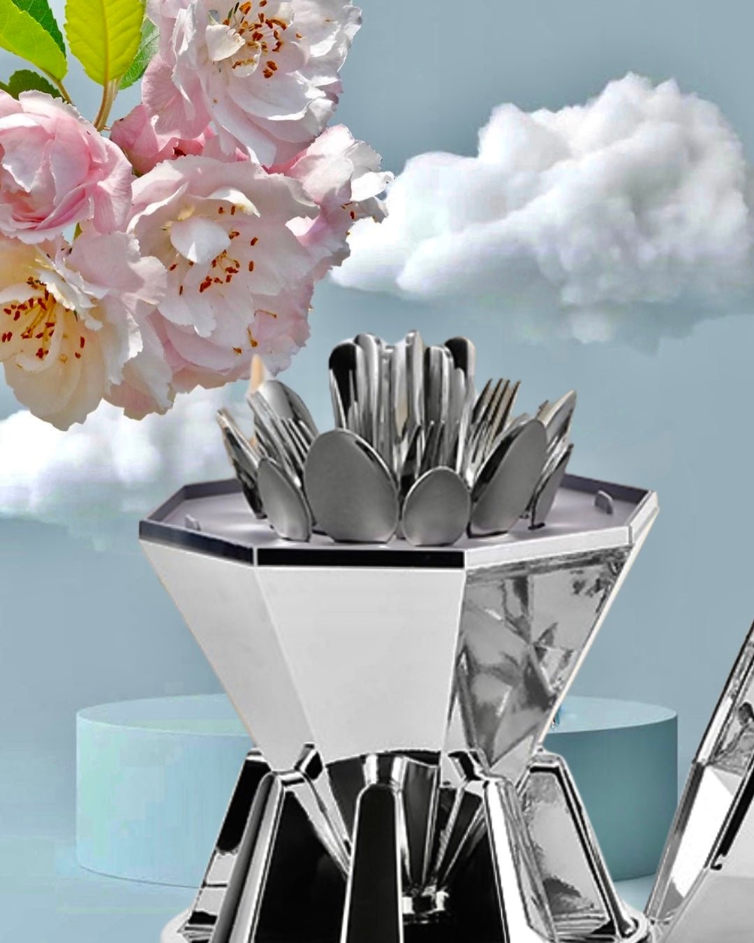 Diamond Cutlery Holder - Almastene - Luxury Home Decor